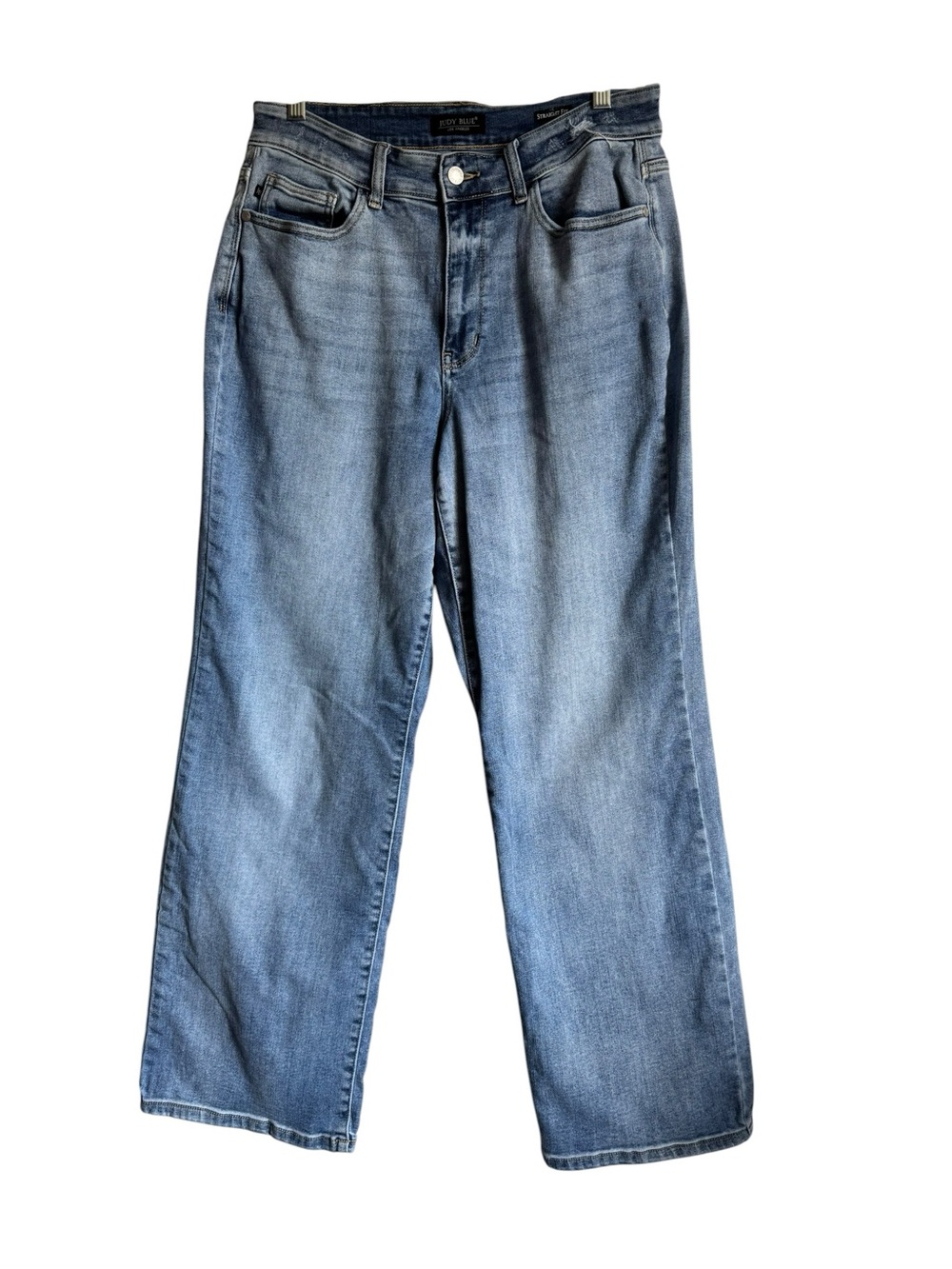 Judy Blue High Waist Straight Leg Jeans Women’s 14W Blue Medium Wash Stretch